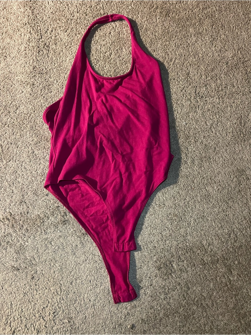 a new day Fuchsia Halter One-Piece Bodysuit